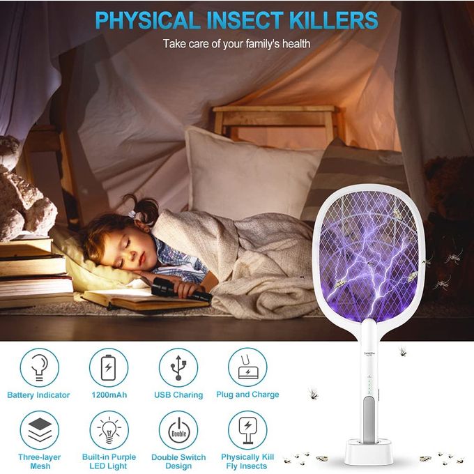 Raquette Électrique Anti-Insectes